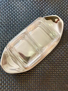 Vintage WMF Condiment Server with Stainless Steel tray and Cover.
